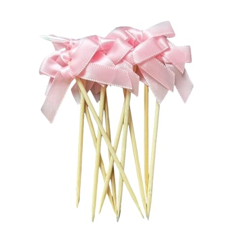 Raffinierte Cupcake-Einsätze mit Schleife, Dekorationen für romantische Geburtstage und Brautpartys, 10 Stück von Piceioep