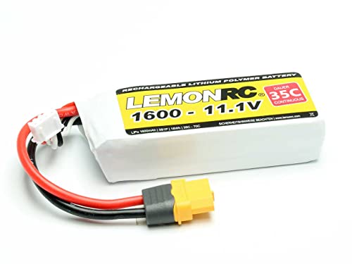 LemonRC Modellbau-Akkupack (LiPo) 11.1 V 1600 mAh Zellen-Zahl: 3 35 C Softcase XT60 von Pichler