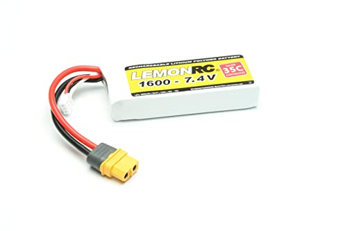 LemonRC Modellbau-Akkupack (LiPo) 7.4 V 1600 mAh Zellen-Zahl: 2 35 C Softcase XT60 von Pichler