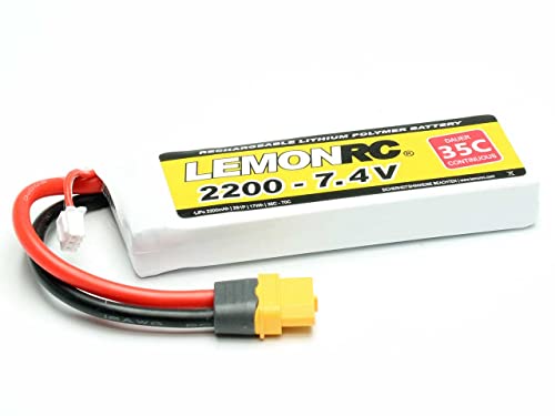 Pichler LemonRC Modellbau-Akkupack (LiPo) 7.4 V 2200 mAh, 2 Zellen, 35 C, Softcase, XT60, Gelb von Pichler