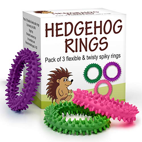 Sensorisches Ring- und Fidget-Spielzeug, 3er-Pack, rosa, lila, grün, weich, Flexibler Ring und Gummi-Spikes, hilft Stress und Angst, fördert Konzentra von Pick A Toy