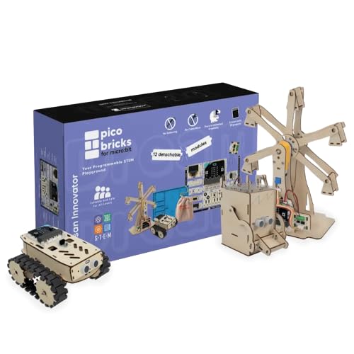 Micro:bit Artisan Innovator Kit 12 abnehmbare Module, DIY Starter Set für STEM & Codierungsprojekte, Elektronik lernen mit Microbit und bauen Sie Ihre ersten Erfindungen von Picobricks