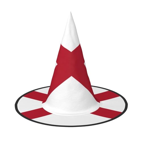 Pidgazdfgv Alabama State Flag Halloween Hut Weihnachten Party Cosplay Kostüm Herren Damen Klassisches Accessoire Fasching Haar von Pidgazdfgv