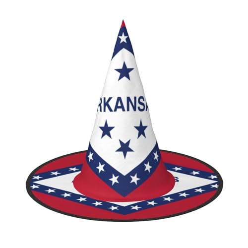 Pidgazdfgv Arkansas State Flag Halloween Hut Weihnachten Party Cosplay Kostüm Herren Damen Klassisches Accessoire Fasching Haar von Pidgazdfgv