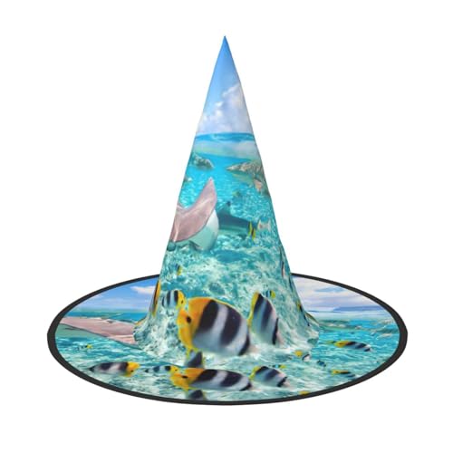 Pidgazdfgv Bunte Fische, Halloween-Hut, Weihnachten, Party, Cosplay, Kostüm, für Herren und Damen, klassisches Accessoire Pidgazdfgv Bunte Fische, Halloween-Hut, Weihnachten, Party, Cosplay, Kostüm, für Herren und Damen, klassisches Accessoire von Pidgazdfgv