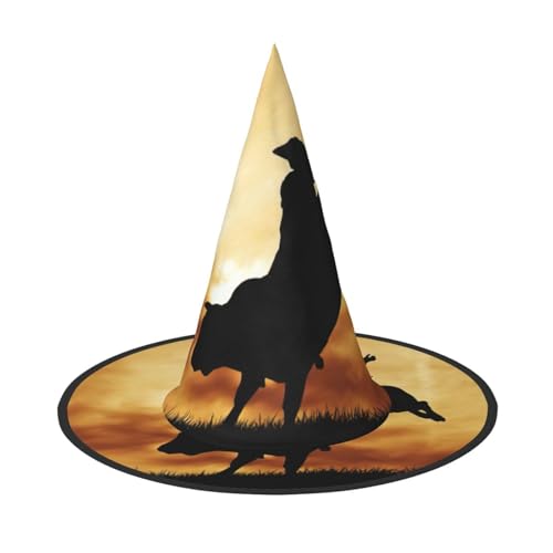 Pidgazdfgv Coole Bullen-Reit-Hut, Halloween, Weihnachten, Party, Cosplay, Kostüm, für Herren und Damen, klassisches Accessoire, Faschingshaar Pidgazdfgv Coole Bullen-Reit-Hut, Halloween, Weihnachten, Party, Cosplay, Kostüm, für Herren und Damen, klassisches Accessoire, Faschingshaar von Pidgazdfgv
