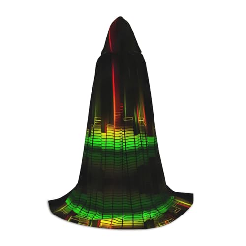 Pidgazdfgv Coole Musik Sound Wave Kapuzenumhang Halloween Kind Verkleidung Zubehör Kostüm Party Cosplay Pidgazdfgv Coole Musik Sound Wave Kapuzenumhang Halloween Kind Verkleidung Zubehör Kostüm Party Cosplay von Pidgazdfgv