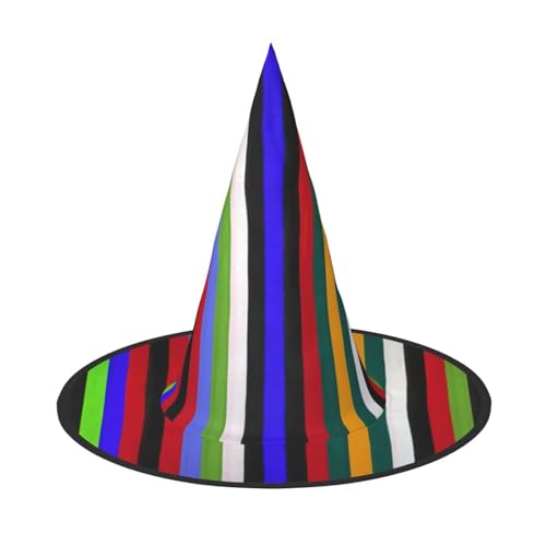 Pidgazdfgv Farbige Streifen, Halloween-Hut, Weihnachten, Party, Cosplay, Kostüm, für Herren und Damen, klassisches Accessoire Pidgazdfgv Farbige Streifen, Halloween-Hut, Weihnachten, Party, Cosplay, Kostüm, für Herren und Damen, klassisches Accessoire von Pidgazdfgv