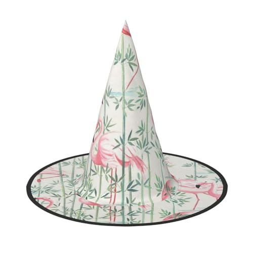 Pidgazdfgv Flamingo-Hut mit Blumenmuster, für Halloween, Weihnachten, Party, Cosplay, Kostüm, für Herren und Damen, klassisches Accessoire von Pidgazdfgv