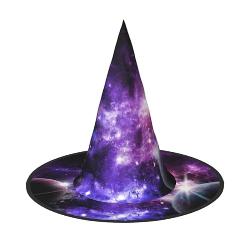 Pidgazdfgv Galaxy Sky Halloween Hut Weihnachten Party Cosplay Kostüm Herren Damen Klassisches Accessoire Fasching Haar von Pidgazdfgv
