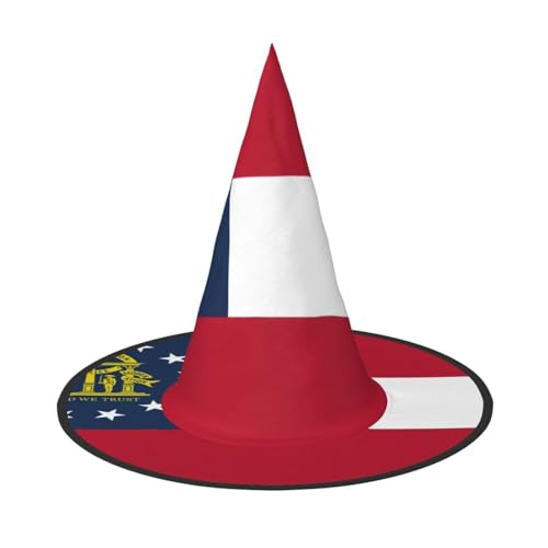 Pidgazdfgv Georgia State Flag Halloween Hut Weihnachten Party Cosplay Kostüm Herren Damen Klassisches Accessoire Fasching Haar von Pidgazdfgv