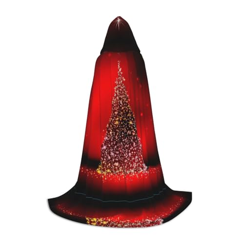 Pidgazdfgv Glitzernder Kapuzenumhang mit Weihnachtsbaum, Halloween, Kinderkostüm, Kostüm, Party, Cosplay von Pidgazdfgv