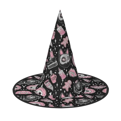 Pidgazdfgv Halloween Kürbis Katze Halloween Hut Weihnachten Party Cosplay Kostüm Herren Damen Klassisches Accessoire Fasching Haar von Pidgazdfgv