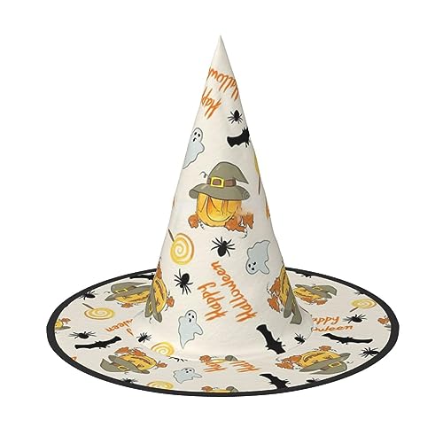 Pidgazdfgv Halloween Kürbis und Eule Halloween Hut Weihnachten Party Cosplay Kostüm Herren Damen Klassisches Accessoire Fasching Haar von Pidgazdfgv
