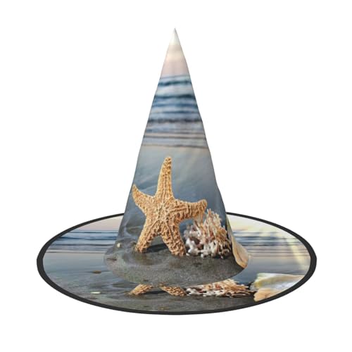 Pidgazdfgv Muscheln am Strand Halloween Hut Weihnachten Party Cosplay Kostüm Herren Damen Klassisches Accessoire Fasching Haar von Pidgazdfgv
