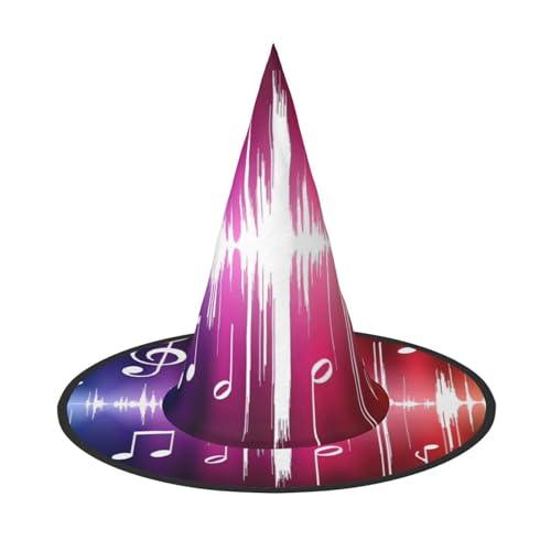 Pidgazdfgv Musiknoten Halloween Hut Weihnachten Party Cosplay Kostüm Herren Damen Klassisches Accessoire Fasching Haar von Pidgazdfgv