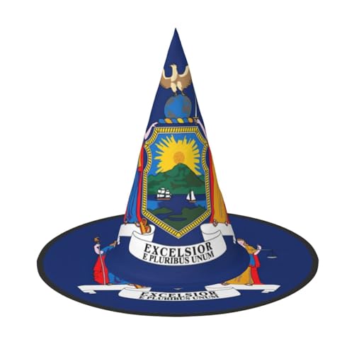 Pidgazdfgv New York Flagge Halloween Hut Weihnachten Party Cosplay Kostüm Herren Damen Klassisches Accessoire Fasching Haar von Pidgazdfgv