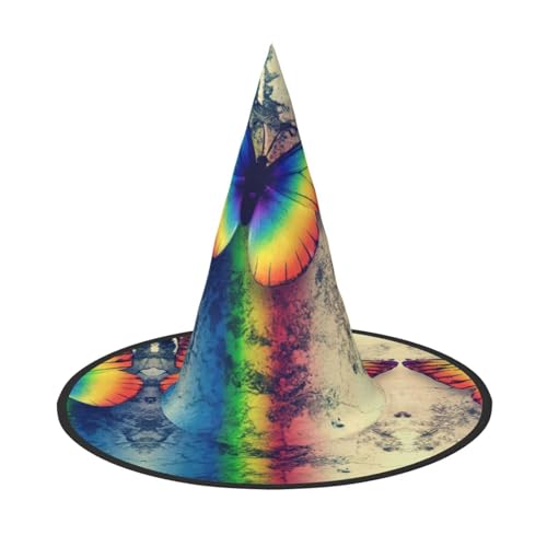 Pidgazdfgv Regenbogen-Schmetterling Halloween Hut Weihnachten Party Cosplay Kostüm Herren Damen Klassisches Accessoire Fasching Haar Pidgazdfgv Regenbogen-Schmetterling Halloween Hut Weihnachten Party Cosplay Kostüm Herren Damen Klassisches Accessoire Fasching Haar von Pidgazdfgv