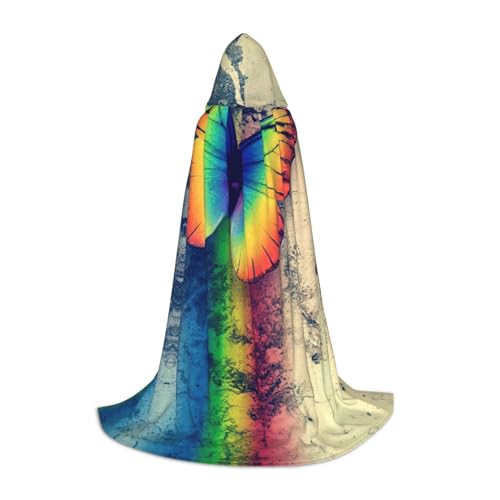Pidgazdfgv Regenbogen-Schmetterling Kapuzenumhang Halloween Kind Verkleidung Zubehör Kostüm Party Cosplay Pidgazdfgv Regenbogen-Schmetterling Kapuzenumhang Halloween Kind Verkleidung Zubehör Kostüm Party Cosplay von Pidgazdfgv
