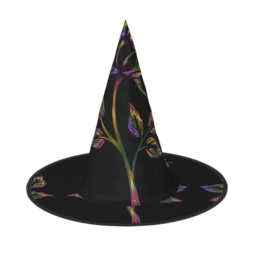 Pidgazdfgv Schwarz und Gold Blumen Halloween Hut Weihnachten Party Cosplay Kostüm Herren Damen Klassisches Accessoire Fasching Haar von Pidgazdfgv