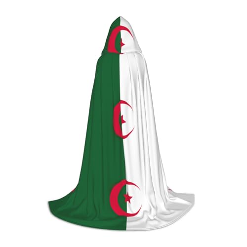 Pidgazdfgv Umhang mit Kapuze Algerien Flagge Algeriens, Halloween, Kinderkostüm, Kostüm, Party, Cosplay von Pidgazdfgv