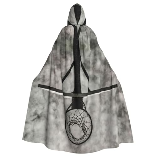 Pidgazdfgv Umhang mit Kapuze und Basketballplatz, Unisex, für Erwachsene, Cosplay, 147,3 cm, Halloween, Weihnachten, Party, Verkleidung von Pidgazdfgv
