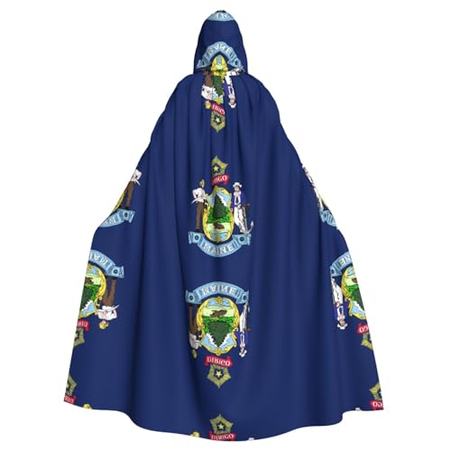 Pidgazdfgv Umhang mit Kapuze und Flagge von Maine, Unisex, für Erwachsene, Cosplay-Kostüme, 147,3 cm, Halloween, Weihnachten, Party, Verkleidung Pidgazdfgv Umhang mit Kapuze und Flagge von Maine, Unisex, für Erwachsene, Cosplay-Kostüme, 147,3 cm, Halloween, Weihnachten, Party, Verkleidung von Pidgazdfgv