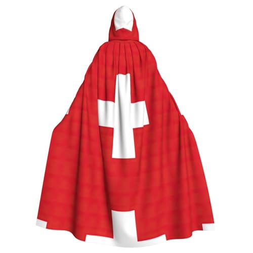 Pidgazdfgv Umhang mit Kapuze und Schweizer Flagge, Unisex, für Erwachsene, Cosplay, 147,3 cm, Halloween, Weihnachten, Party, Verkleidung Pidgazdfgv Umhang mit Kapuze und Schweizer Flagge, Unisex, für Erwachsene, Cosplay, 147,3 cm, Halloween, Weihnachten, Party, Verkleidung von Pidgazdfgv