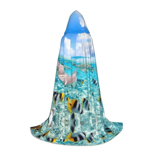 Pidgazdfgv Umhang mit Kapuze und bunten Fischen, Halloween, Kinder-Kostüm, Party, Cosplay Pidgazdfgv Umhang mit Kapuze und bunten Fischen, Halloween, Kinder-Kostüm, Party, Cosplay von Pidgazdfgv