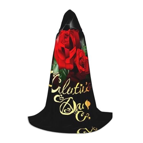 Pidgazdfgv Umhang mit Rosenblüte, mit Kapuze, Halloween, Kinder-Kostüm, Party, Cosplay von Pidgazdfgv