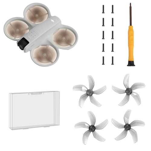 (Verbesserte Version, inklusive Schrauben) - Drohne bunter Paddelpropeller für DJI NEO Silent Power Noise Reduction Ersatz Traverser Wings Drone Zubehör (4 Stück, grau) (Verbesserte Version, inklusive Schrauben) - Drohne bunter Paddelpropeller für DJI NEO Silent Power Noise Reduction Ersatz Traverser Wings Drone Zubehör (4 Stück, grau) von Pidynx