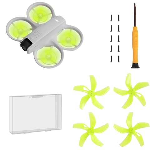 (Verbesserte Version, inklusive Schrauben) - Drohne bunter Paddelpropeller für DJI NEO Silent Power Noise Reduction Ersatz Traverser Wings Drohne Zubehör (Verbesserte Version, inklusive Schrauben) - Drohne bunter Paddelpropeller für DJI NEO Silent Power Noise Reduction Ersatz Traverser Wings Drohne Zubehör von Pidynx