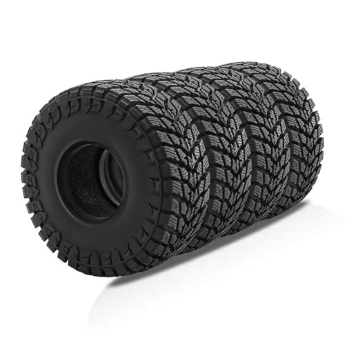 Pidynx 4 Stück 4,8 cm Universal-Klemmreifen mit Schaumstoffeinlage – passend für 1,9-Zoll-Räder für RC Crawler im Maßstab 1/10 und 1/12 (All-Terrain) von Pidynx