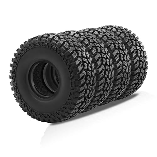 Pidynx 4 Stück 4,8 cm Universal-Klemmreifen mit Schaumstoffeinlage – passend für 1,9-Zoll-Räder für RC Crawler im Maßstab 1/10 und 1/12 (Rock Terrain) von Pidynx