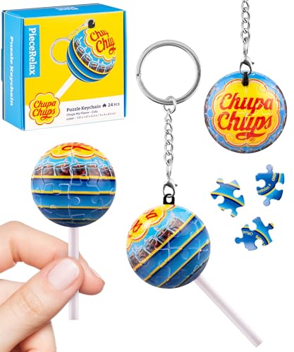 Chupa Chups X-PieceRelax 3D-Puzzle-Schlüsselanhänger 24 Kunststoffteile für Erwachsene - Chups My Flavor - Cola - tragbarer Schlüsselanhänger, Zubehör, Taschenanhänger, Geldbörsenanhänger Chupa Chups X-PieceRelax 3D-Puzzle-Schlüsselanhänger 24 Kunststoffteile für Erwachsene - Chups My Flavor - Cola - tragbarer Schlüsselanhänger, Zubehör, Taschenanhänger, Geldbörsenanhänger von PieceRelax