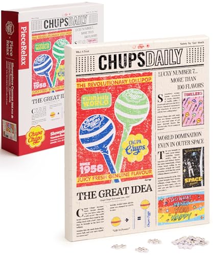Chupa Chups X PieceRelax Leinwand-Kunst-Puzzles für Erwachsene – Zeitlose Erinnerungen – Chups, tägliches einzigartiges Geschenk & Heimdekoration mit Kunststoff-Puzzle, Kunstwerk für Wohnzimmer, Chupa Chups X PieceRelax Leinwand-Kunst-Puzzles für Erwachsene – Zeitlose Erinnerungen – Chups, tägliches einzigartiges Geschenk & Heimdekoration mit Kunststoff-Puzzle, Kunstwerk für Wohnzimmer, von PieceRelax