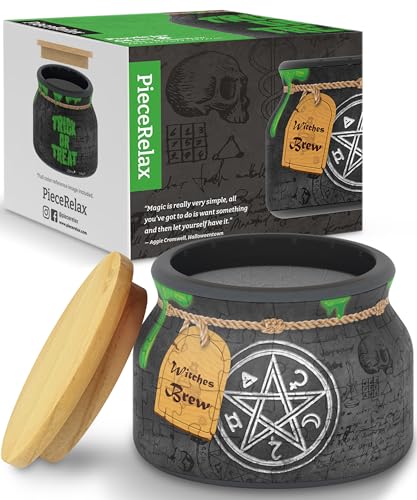 PieceRelax 3D Puzzle Stiftehalter – Witches Brew | 64 Kunststoffteile & Holzdeckel | DIY-Behälter zum Selbstbauen | Kreatives Geschenk für Zuhause & Büro [BC1022] von PieceRelax