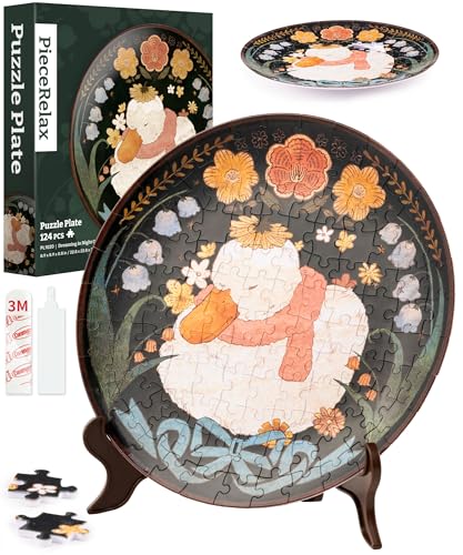 PieceRelax 3D Puzzle Teller für Erwachsene - Dreaming in Night Garden [PL1020], 124 Teile von PieceRelax