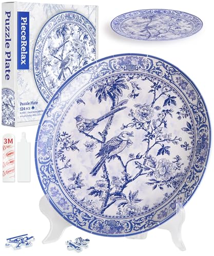 PieceRelax 3D Puzzle Teller für Erwachsene - Floral Ballet with Birds [PL1013], 124 Teile von PieceRelax