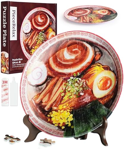 PieceRelax 3D Puzzle Teller für Erwachsene - Soy Sauce Chashu Ramen [PL1012], 124 Teile von PieceRelax