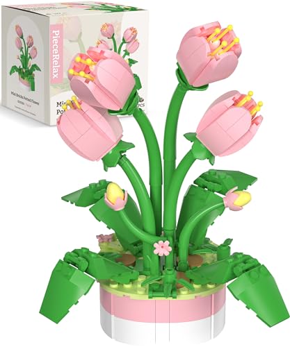 PieceRelax Mini-Ziegel Blumenbausatz - Mini Bricks Potted Tulip [KZ1030] von PieceRelax