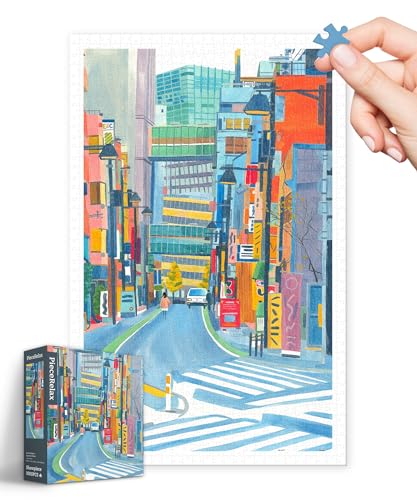PieceRelax Puzzle 1000 Teile für Erwachsene & Kinder ab 14 – Grace Helmer - Japanese Street [H3396], 58,8 x 37,8 cm, Herausforderung & Achtsamkeit für Ihre Me-Time von PieceRelax