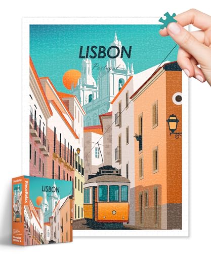PieceRelax Puzzle 1200 Teile für Erwachsene – Studio Inception - World Travel - Lisbon [H3504], 58,9 x 44,7 cm, Herausforderung & Achtsamkeit für Ihre Me-Time von PieceRelax