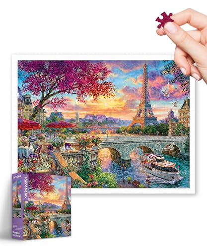 PieceRelax Puzzle 1200 Teile für Erwachsene & Kinder ab 14 – Image World - Blooming Paris [H3549], 58,8 x 44,6 cm, Herausforderung & Achtsamkeit für Ihre Me-Time von PieceRelax