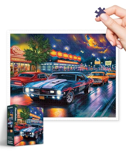 PieceRelax Puzzle 2000 Teile für Erwachsene & Kinder ab 14 – Bigelow Illustrations - Rain on The Boulevard [H3443], 72,8 x 58,9 cm, Herausforderung & Achtsamkeit für Ihre Me-Time von PieceRelax