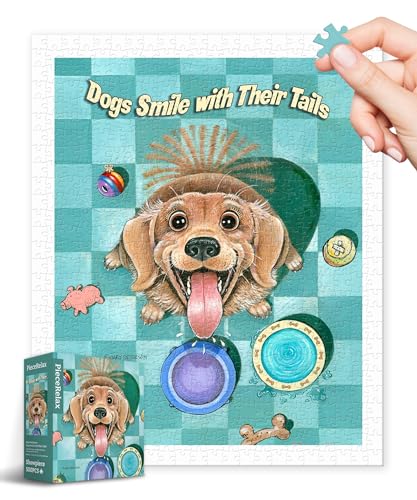 PieceRelax Puzzle 500 Teile für Erwachsene & Kinder ab 14 – Gary Patterson - Dogs Smile with Their Tails [H3465], 37,8 x 30,8 cm, Herausforderung & Achtsamkeit für Ihre Me-Time von PieceRelax