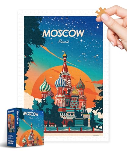PieceRelax Puzzle 600 Teile für Erwachsene & Kinder ab 14 – Studio Inception - World Travel - Moscow [H3571], 44,6 x 30,8 cm, Herausforderung & Achtsamkeit für Ihre Me-Time von PieceRelax