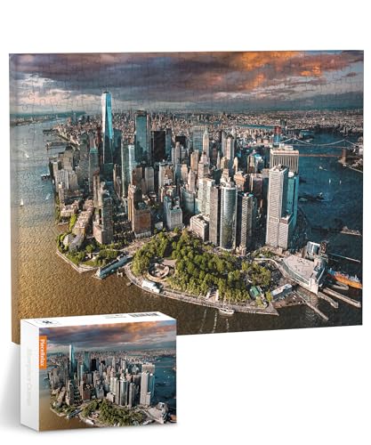 PieceRelax Puzzle Wandbild – Henry Do - Aerial Photography - New York City, USA | DIY-Puzzle zum Aufhängen | Wanddeko für Zuhause & Büro [HN1308] von PieceRelax
