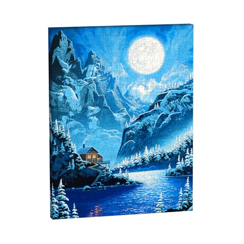PieceRelax Puzzle Wandbild – Jon Rattenbury - Winter Retreat | 366 Teile | DIY-Puzzle zum Aufhängen | Wanddeko für Zuhause & Büro [HN1473] von PieceRelax