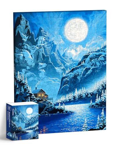 PieceRelax Puzzle Wandbild – Jon Rattenbury - Winter Retreat | 366 Teile | DIY-Puzzle zum Aufhängen | Wanddeko für Zuhause & Büro [HN1473] von PieceRelax